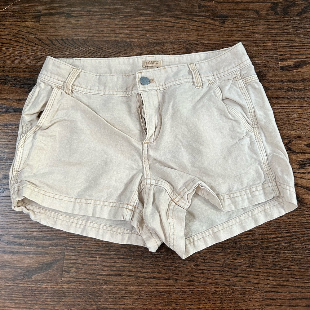 J. CREW Cream Shorts